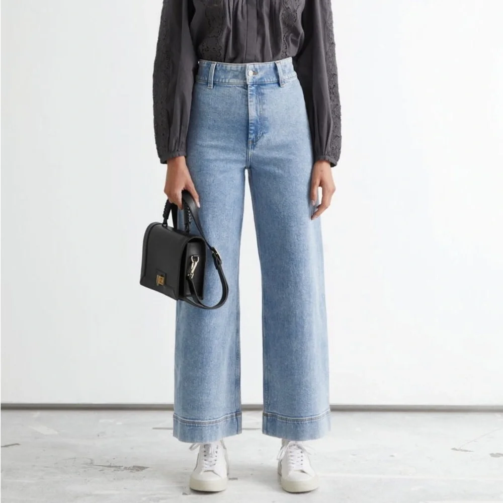 & other stories wide cropped denim jeans - Picture 1 of 7